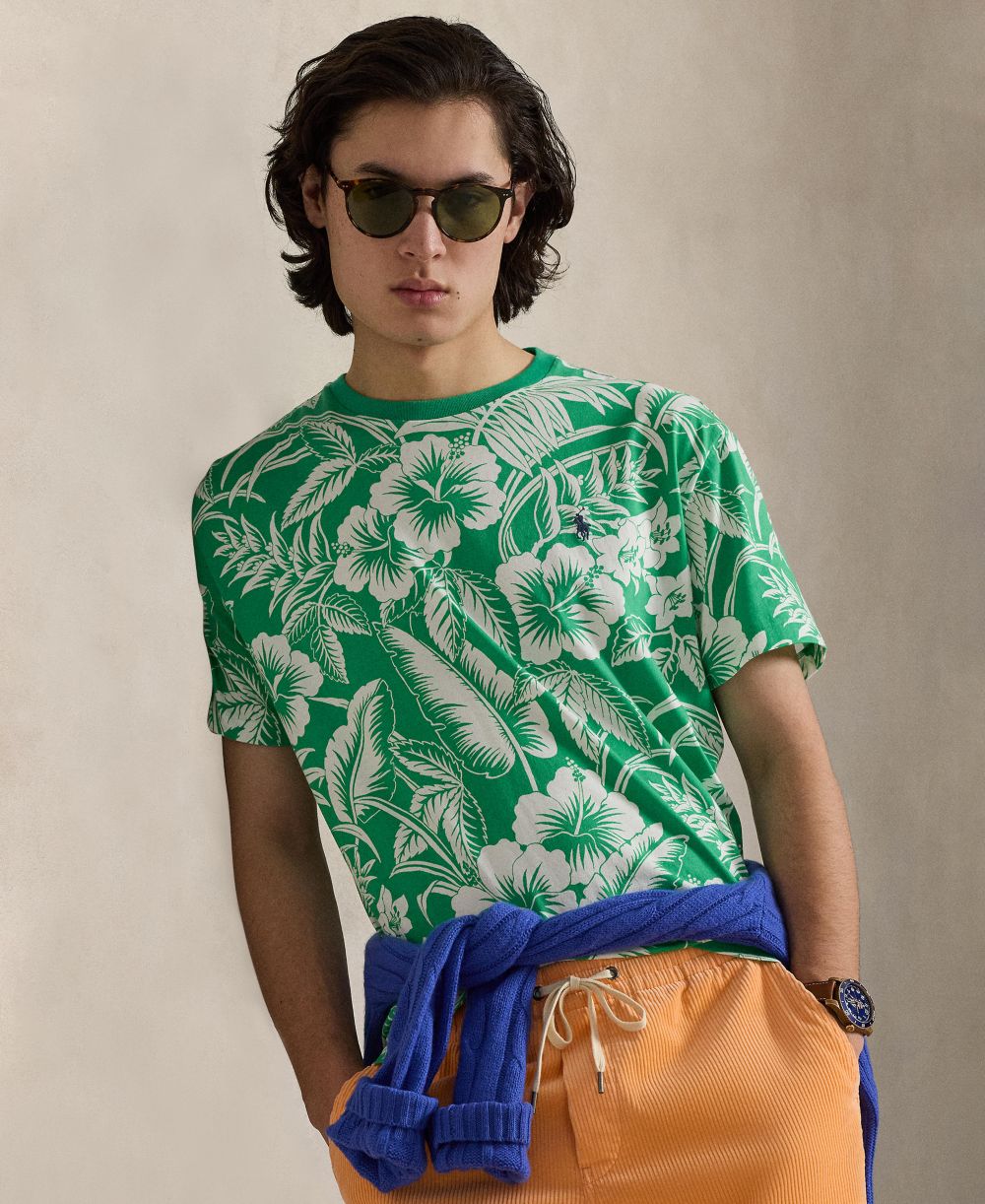 Men's Classic-Fit Tropical Jersey T-Shirt