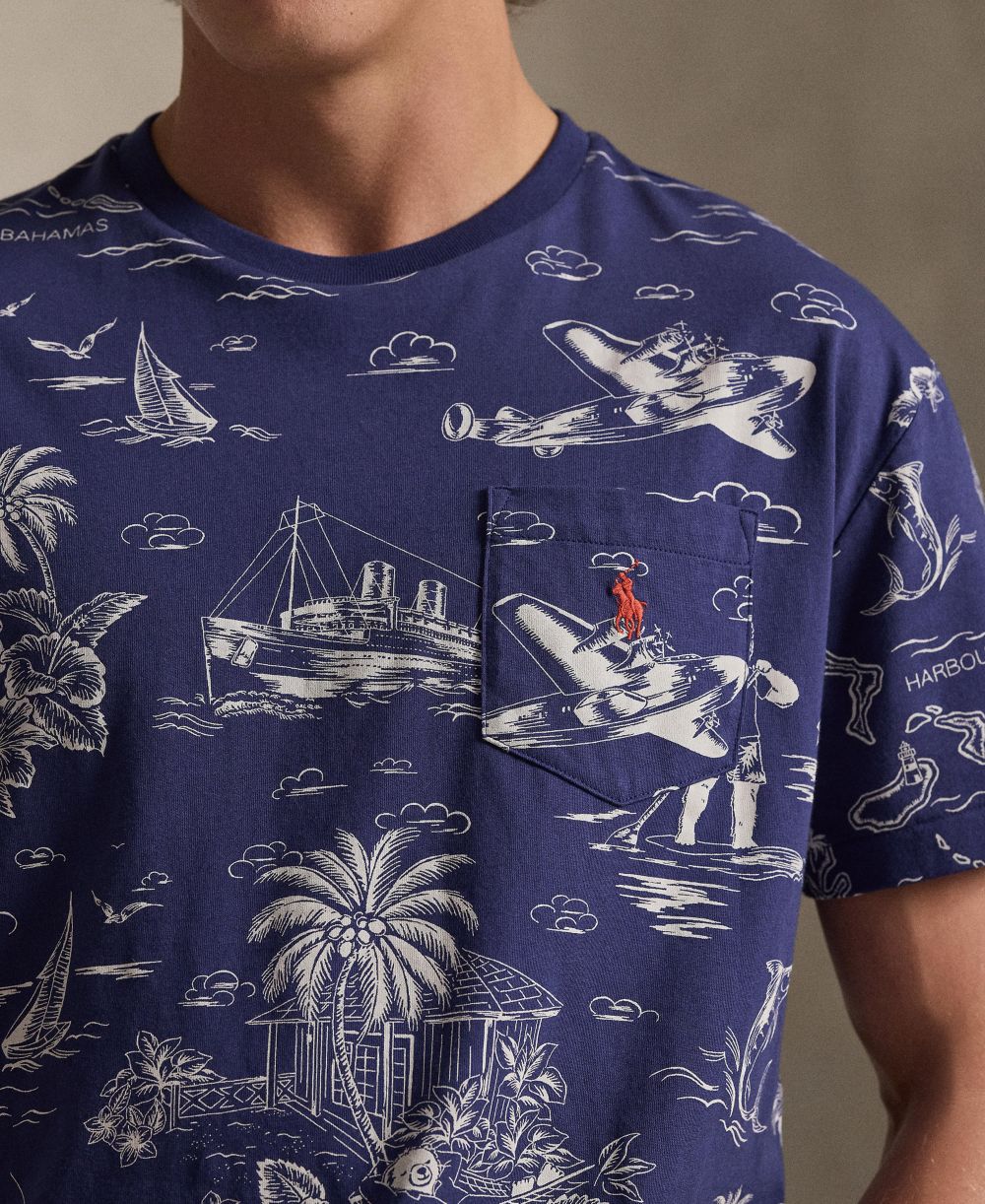 Men's Classic-Fit Tropical Jersey T-Shirt