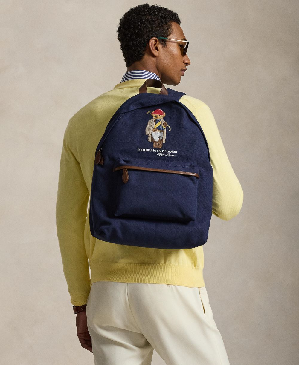 Men's Polo Bear Canvas Backpack