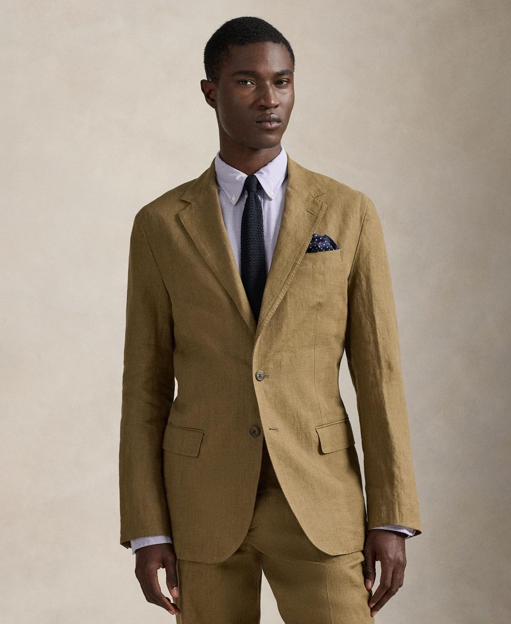 Men's Polo Soft Modern Linen Suit Jacket