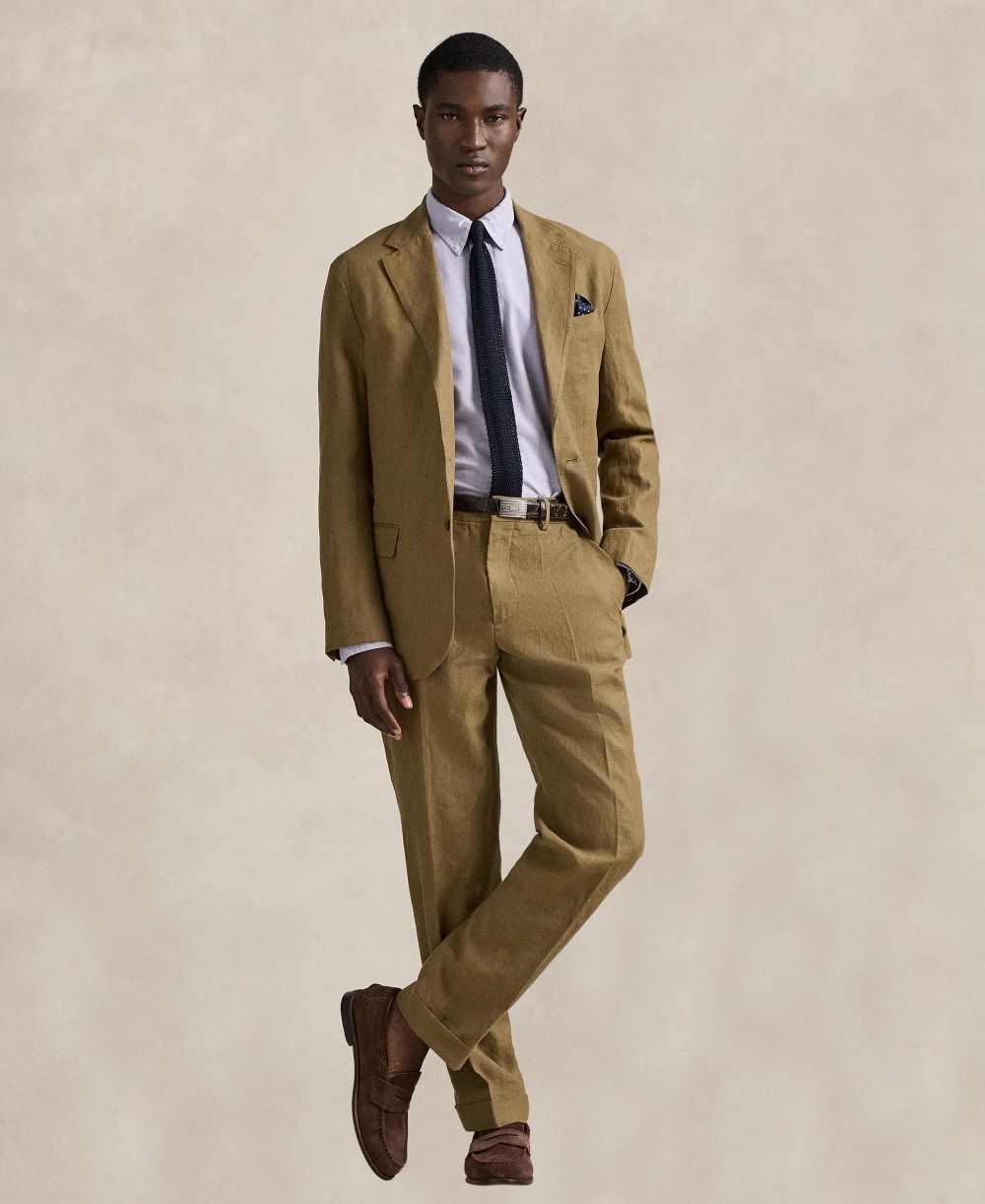 Men's Polo Soft Modern Linen Suit Jacket