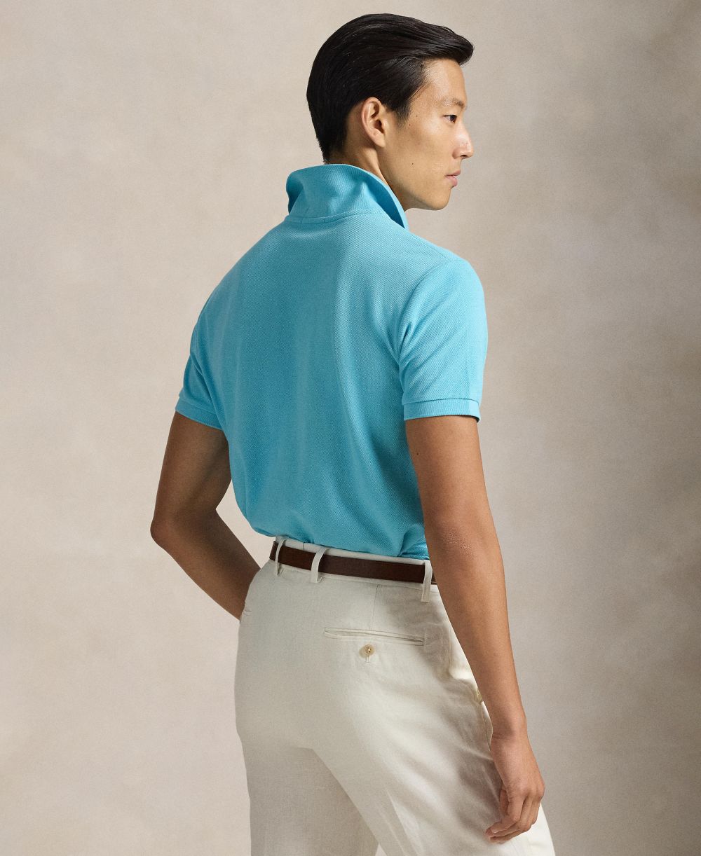 Men's Cotton Custom Slim Fit Mesh Polo Shirt