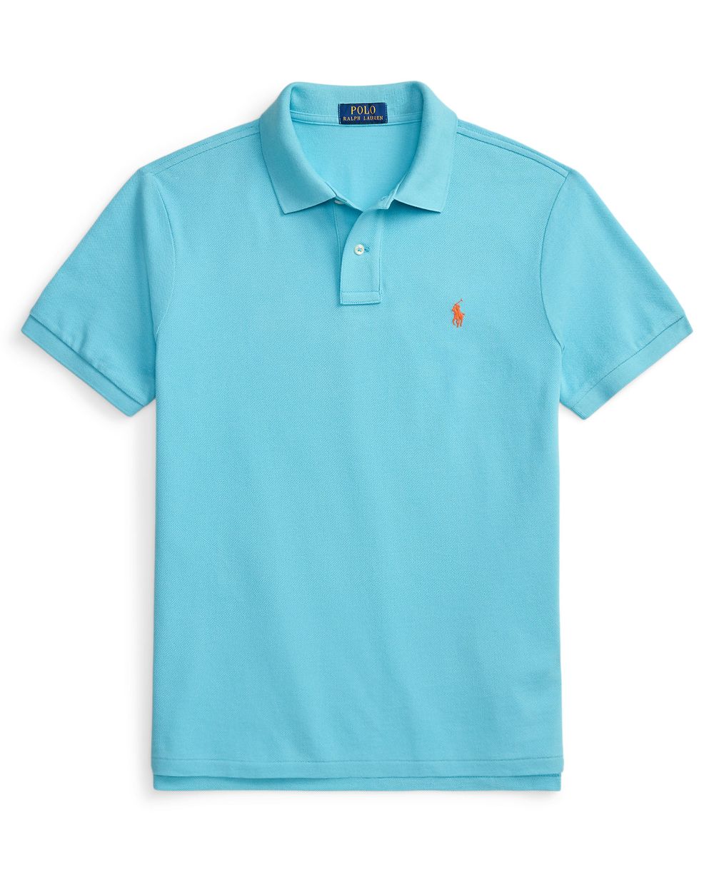 Men's Cotton Custom Slim Fit Mesh Polo Shirt