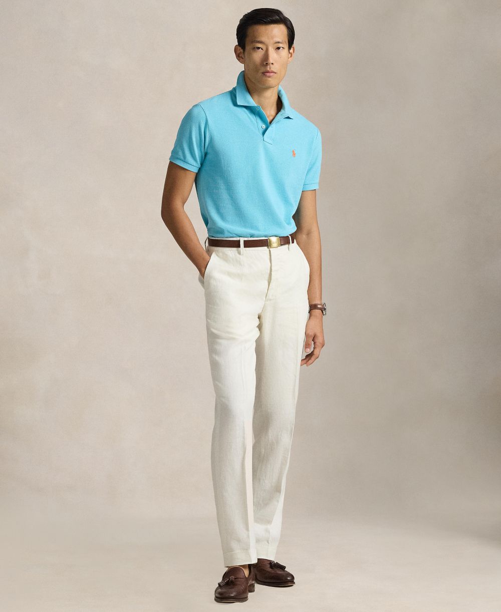 Men's Cotton Custom Slim Fit Mesh Polo Shirt