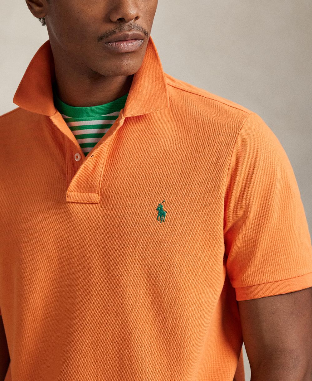 Men's Cotton Custom Slim Fit Mesh Polo Shirt