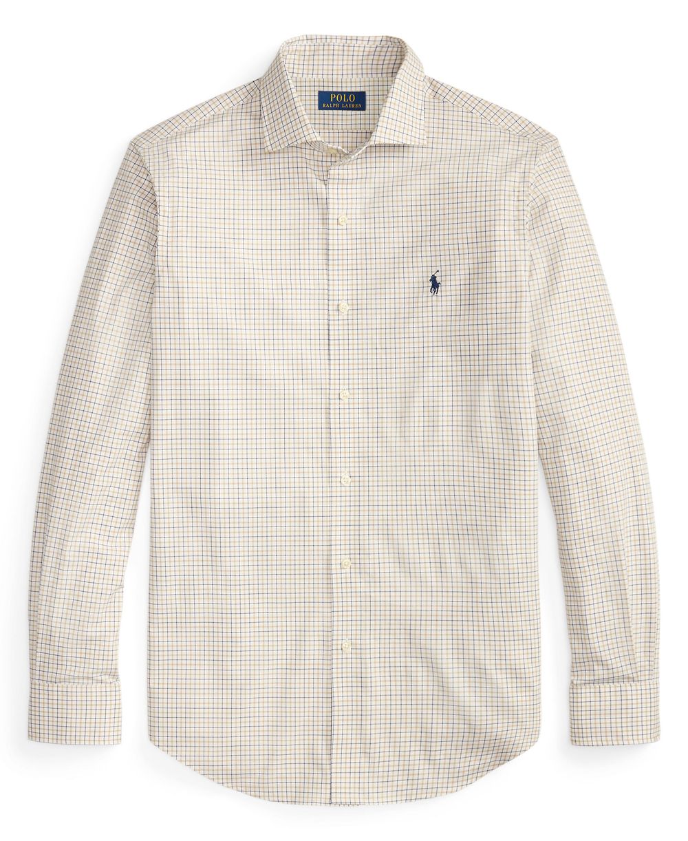 Men's Classic-Fit Plaid Stretch Poplin Shirt