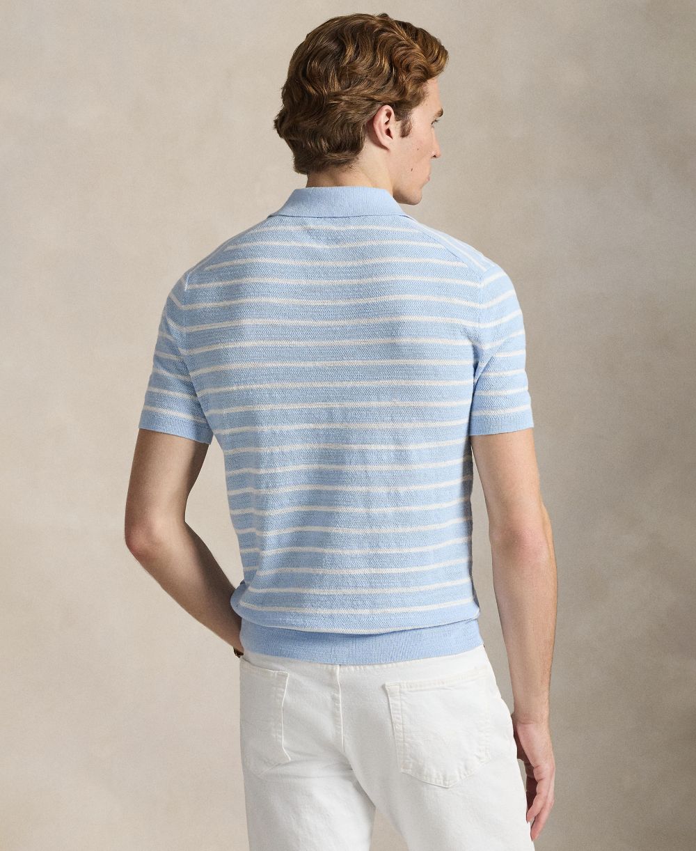 Men's Short-Sleeve Polo Collar Sweater
