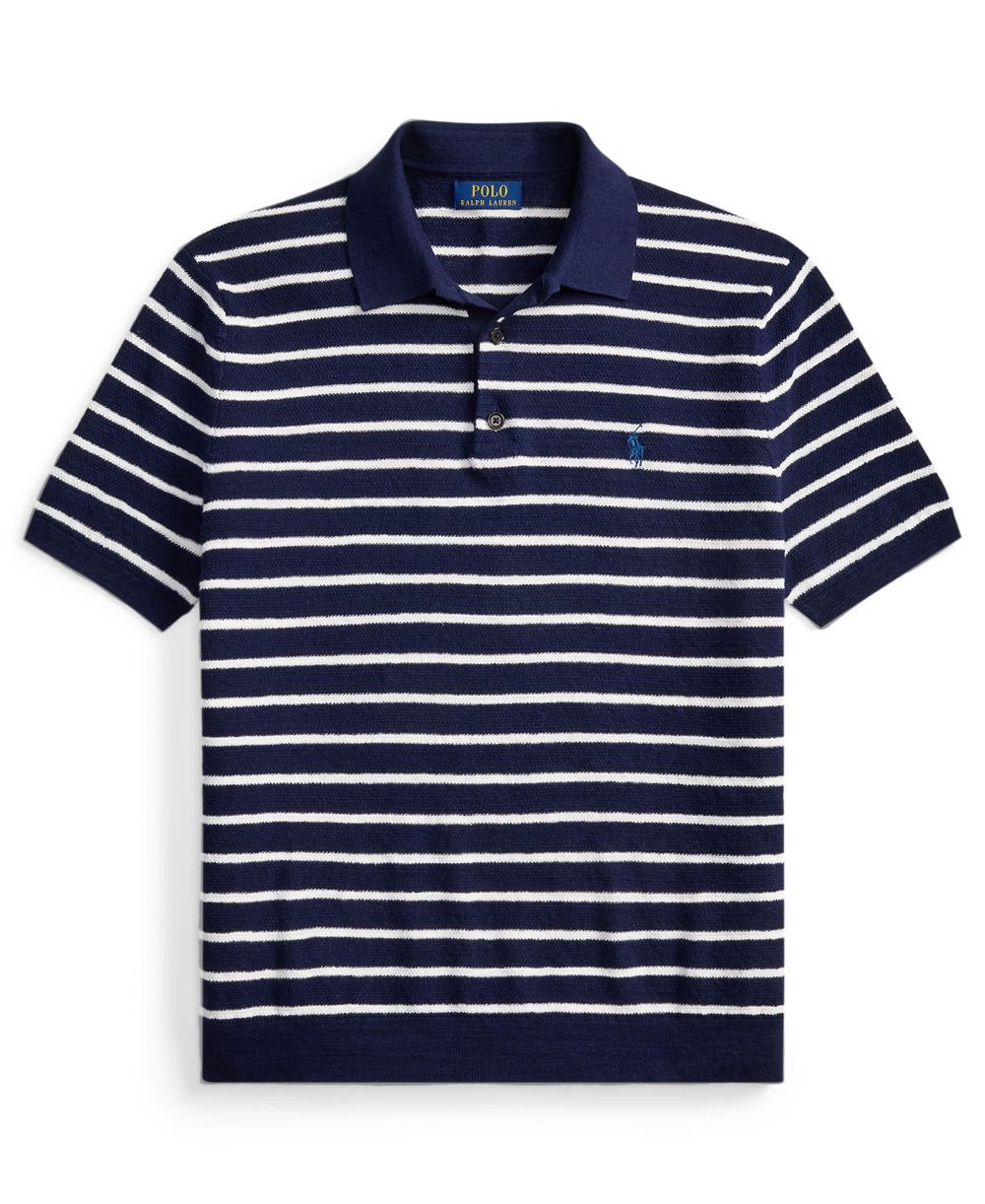 Men's Short-Sleeve Polo Collar Sweater