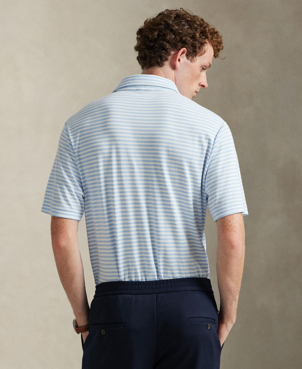 Men's Classic Stripe Polo Shirt