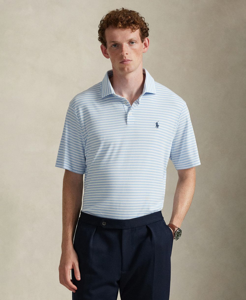 Men's Classic Stripe Polo Shirt