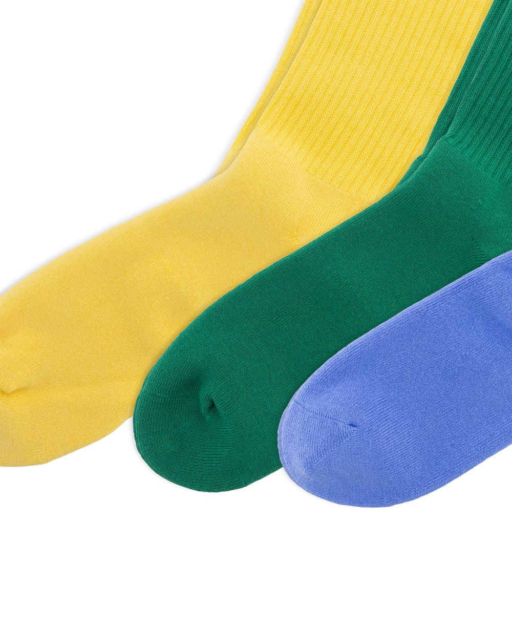 Men's Ribbed Cushion Foot Crew Socks, 3-Pack