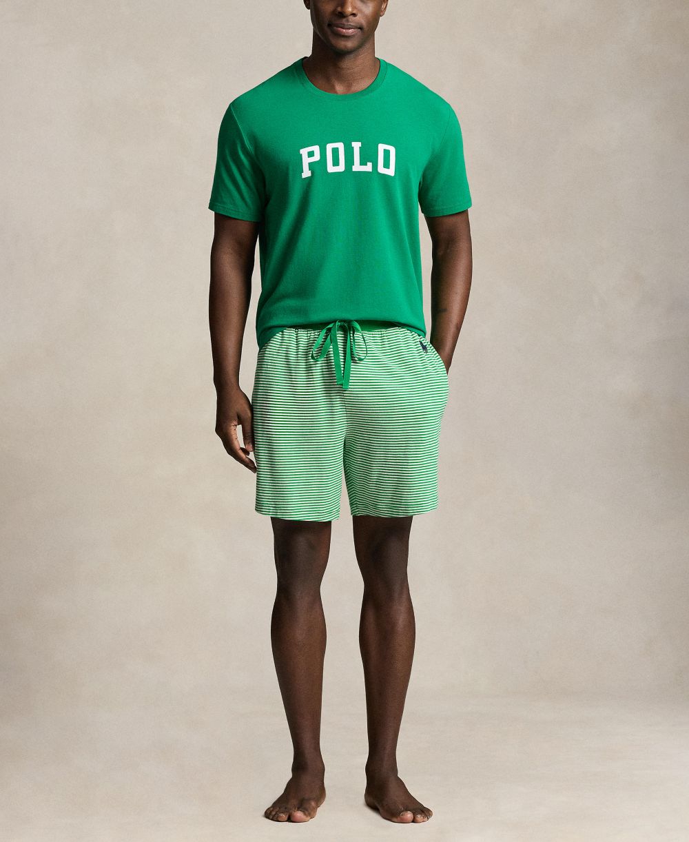 Men's Stripped Pattern Pajama Shorts