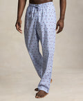 Men's Nautical Flag Motif Print Pajama Pants