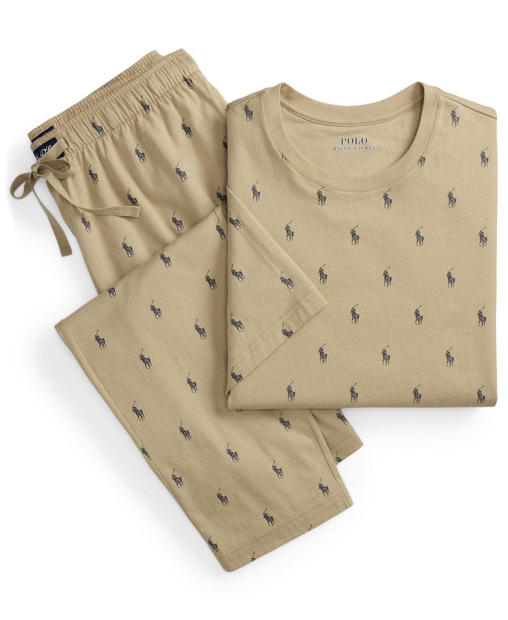 Men's Crewneck T-Shirt and Pajama Pants, 2-Piece Set