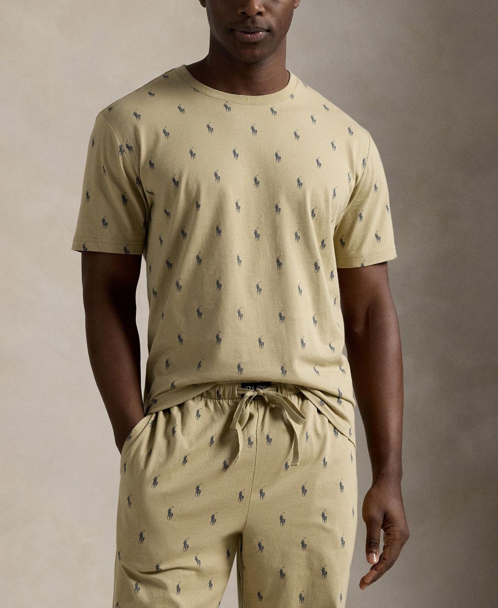 Men's Crewneck T-Shirt and Pajama Pants, 2-Piece Set