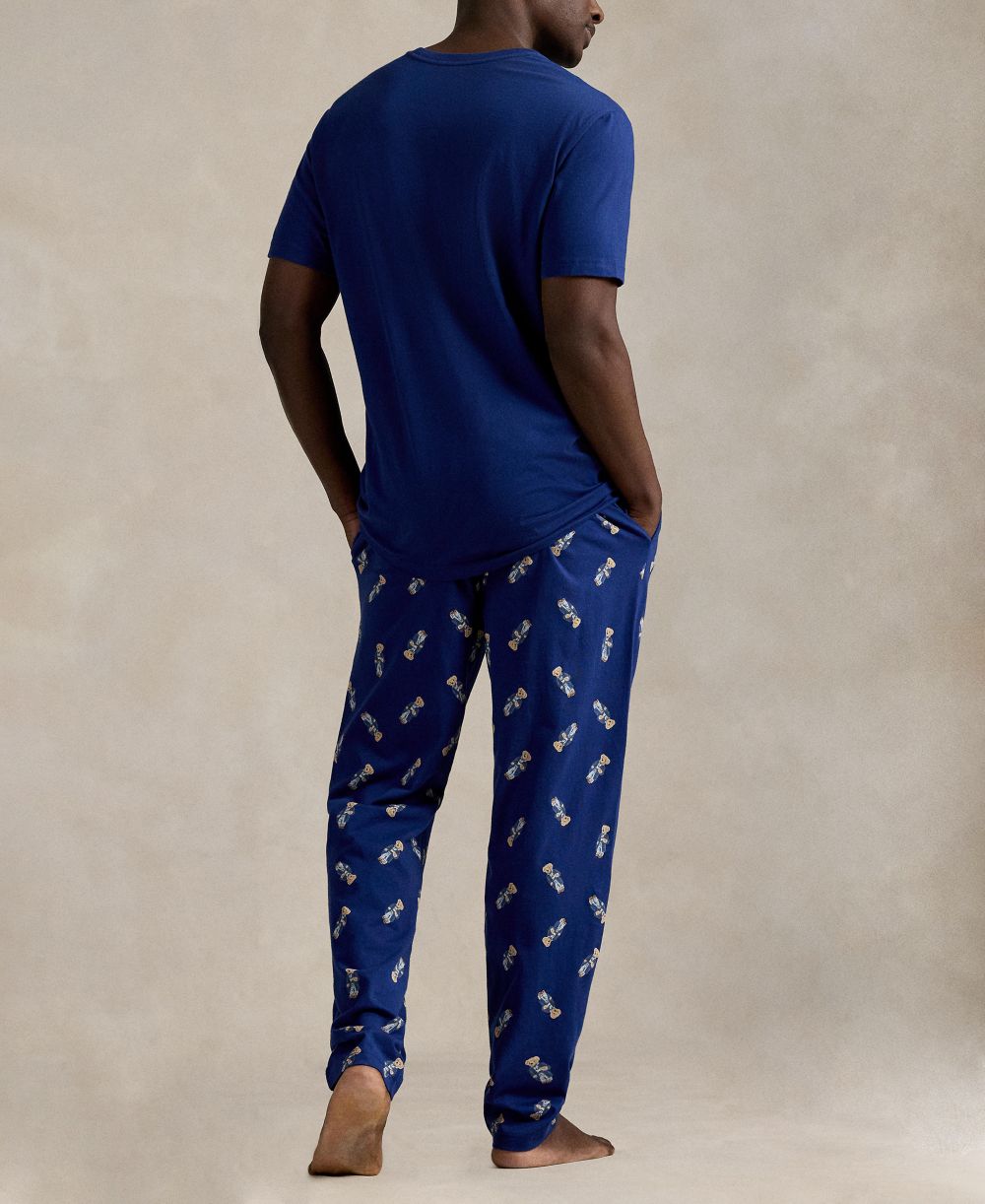 Men's Polo Bear T-Shirt and Pajama Pants, 2-Piece Set