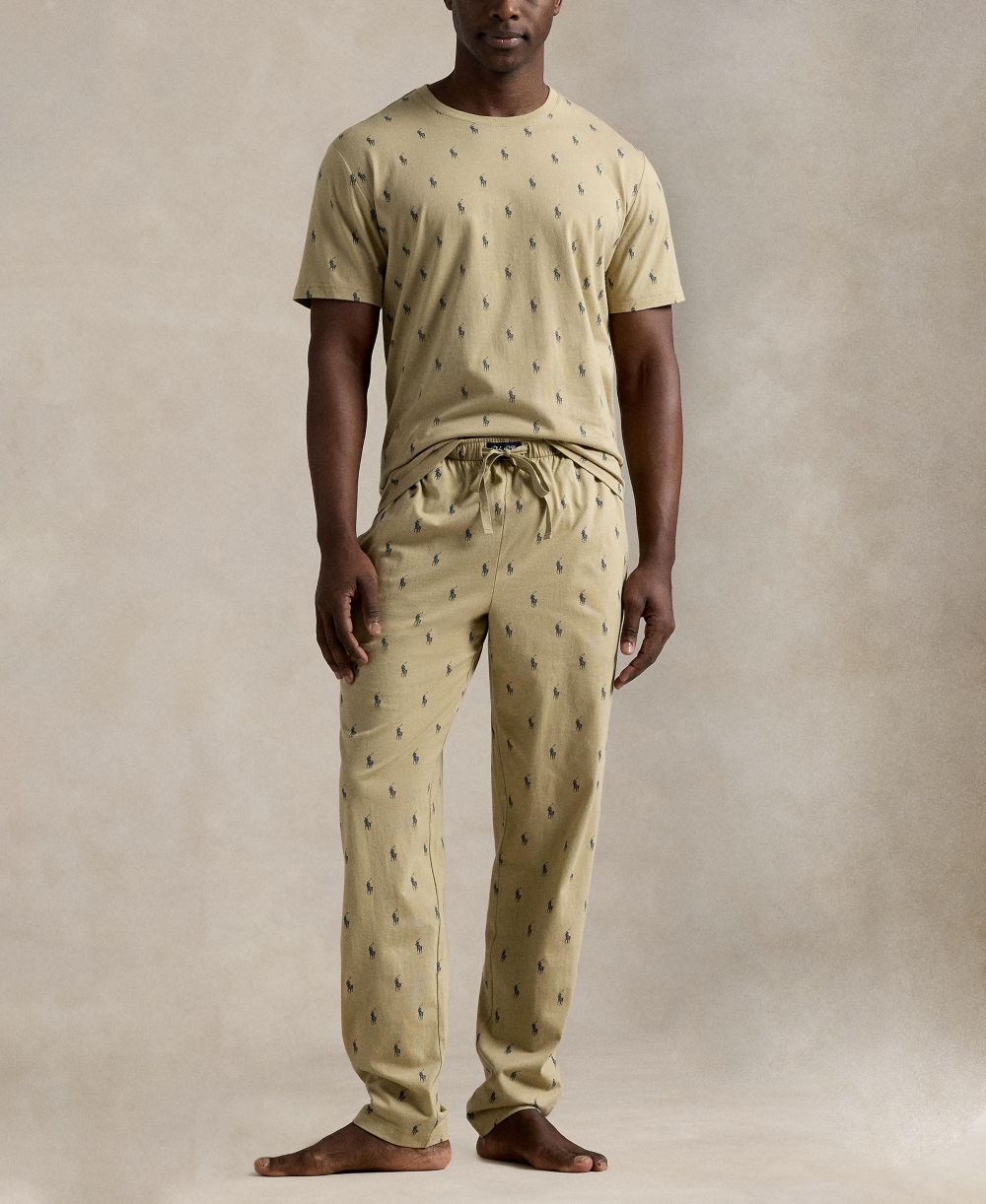 Men's Crewneck T-Shirt and Pajama Pants, 2-Piece Set
