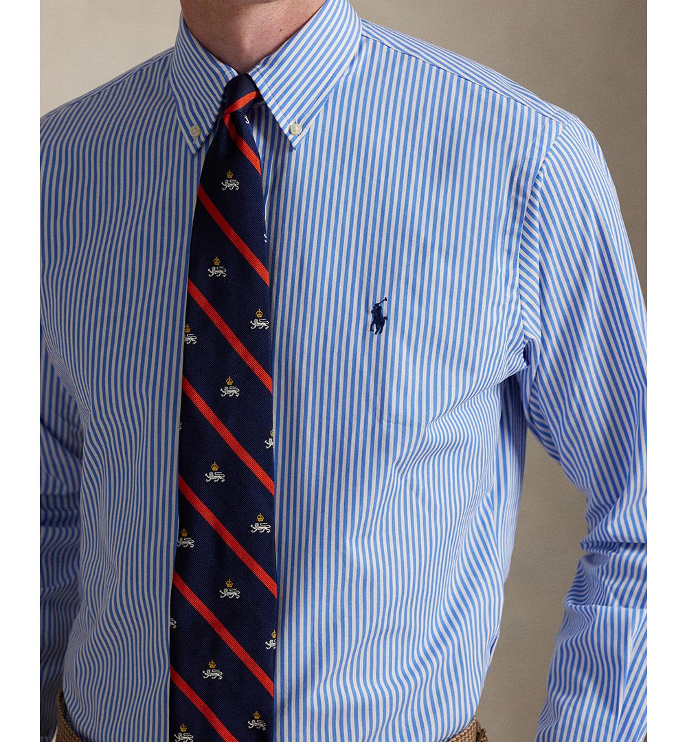 Men's Classic-Fit Plaid Stretch Poplin Shirt