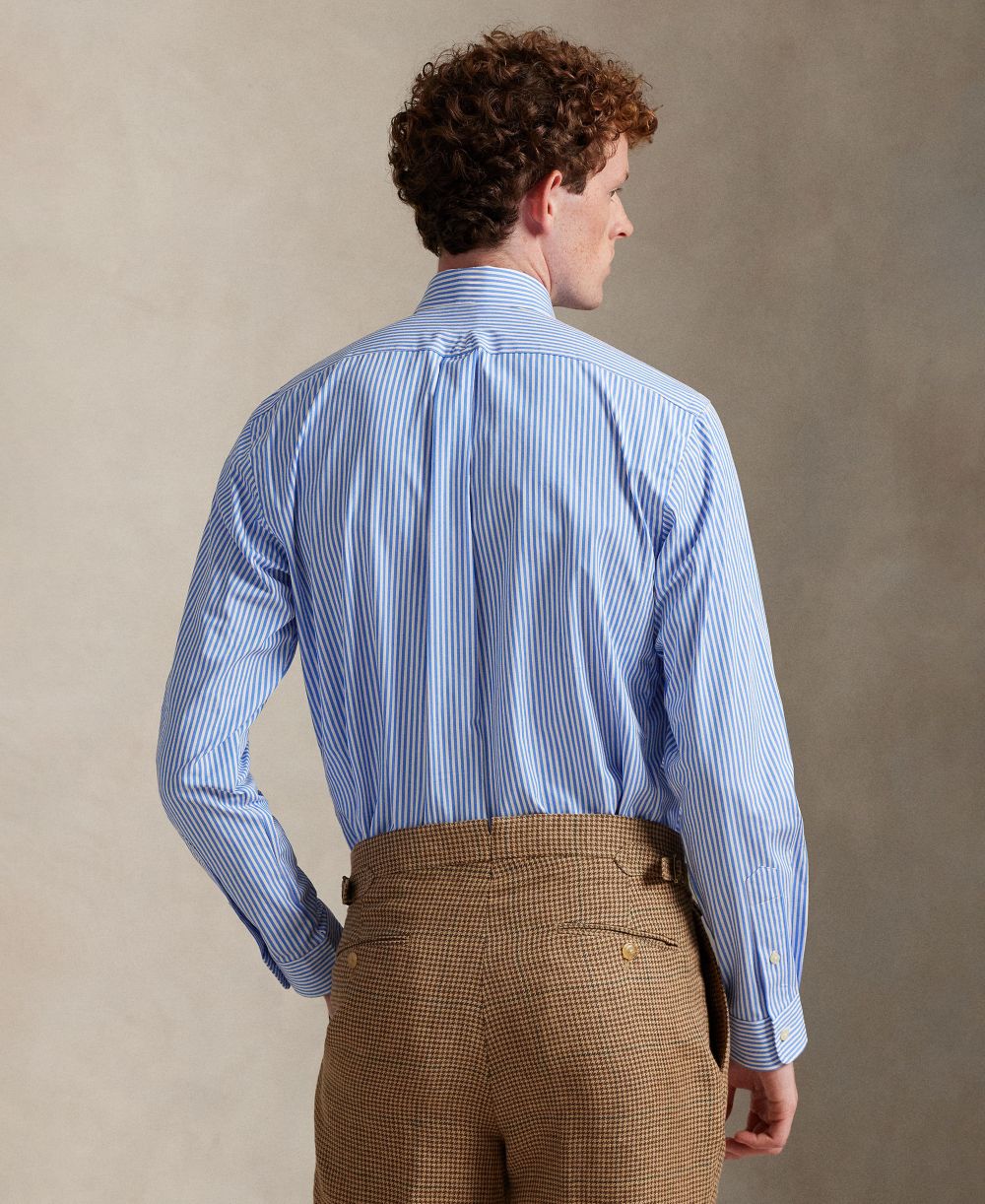 Men's Classic-Fit Plaid Stretch Poplin Shirt