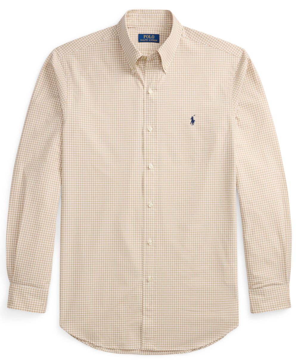Men's Classic-Fit Plaid Stretch Poplin Shirt
