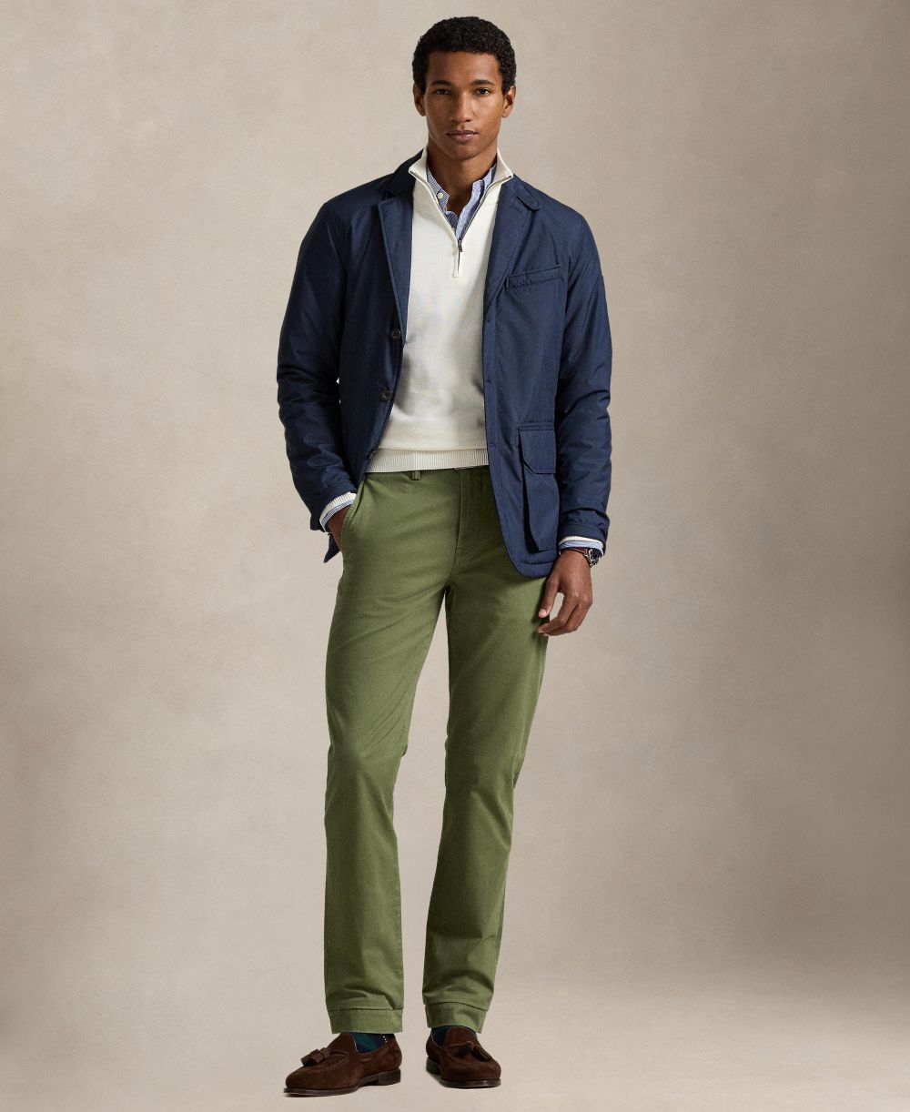 Men's Straight-Fit Washed Stretch Chino Pants