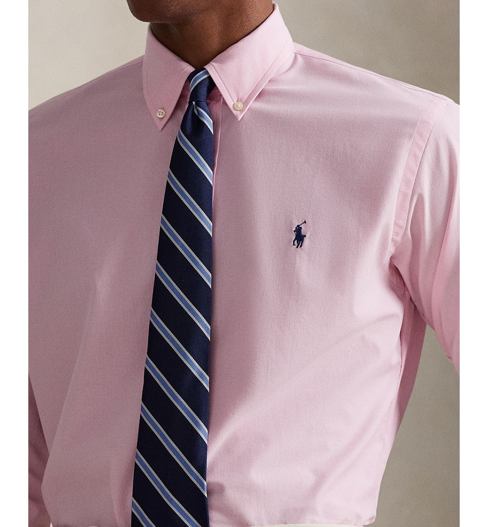 Men's Classic-Fit Plaid Stretch Poplin Shirt