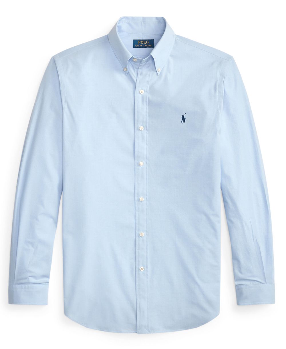 Men's Classic-Fit Plaid Stretch Poplin Shirt