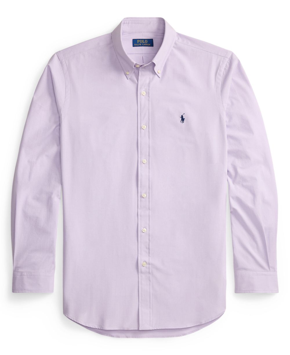 Men's Classic-Fit Plaid Stretch Poplin Shirt