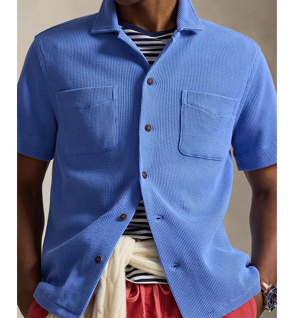 Men's Waffle-Knit Short-Sleeve Shirt