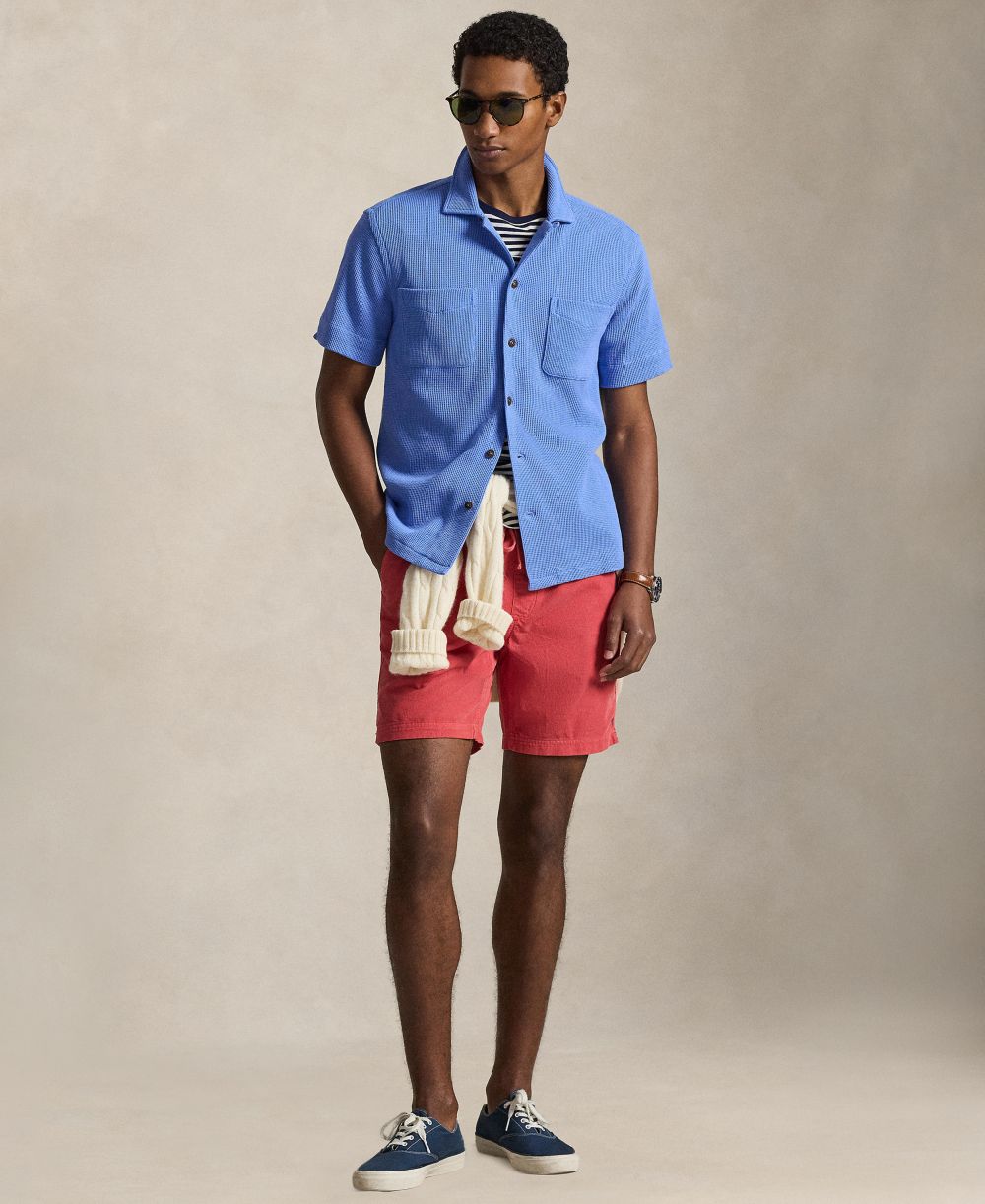 Men's Waffle-Knit Short-Sleeve Shirt