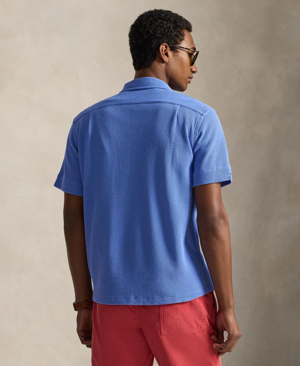 Men's Waffle-Knit Short-Sleeve Shirt