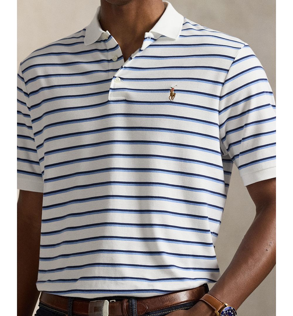 Men's Short-Sleeve Classic-Fit Stripe Polo Shirt