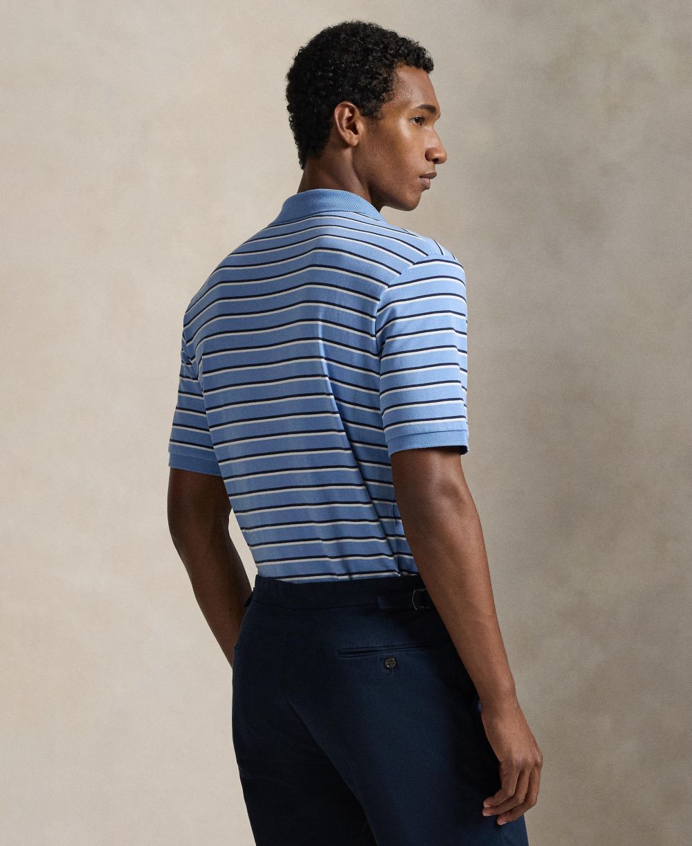 Men's Short-Sleeve Classic-Fit Stripe Polo Shirt