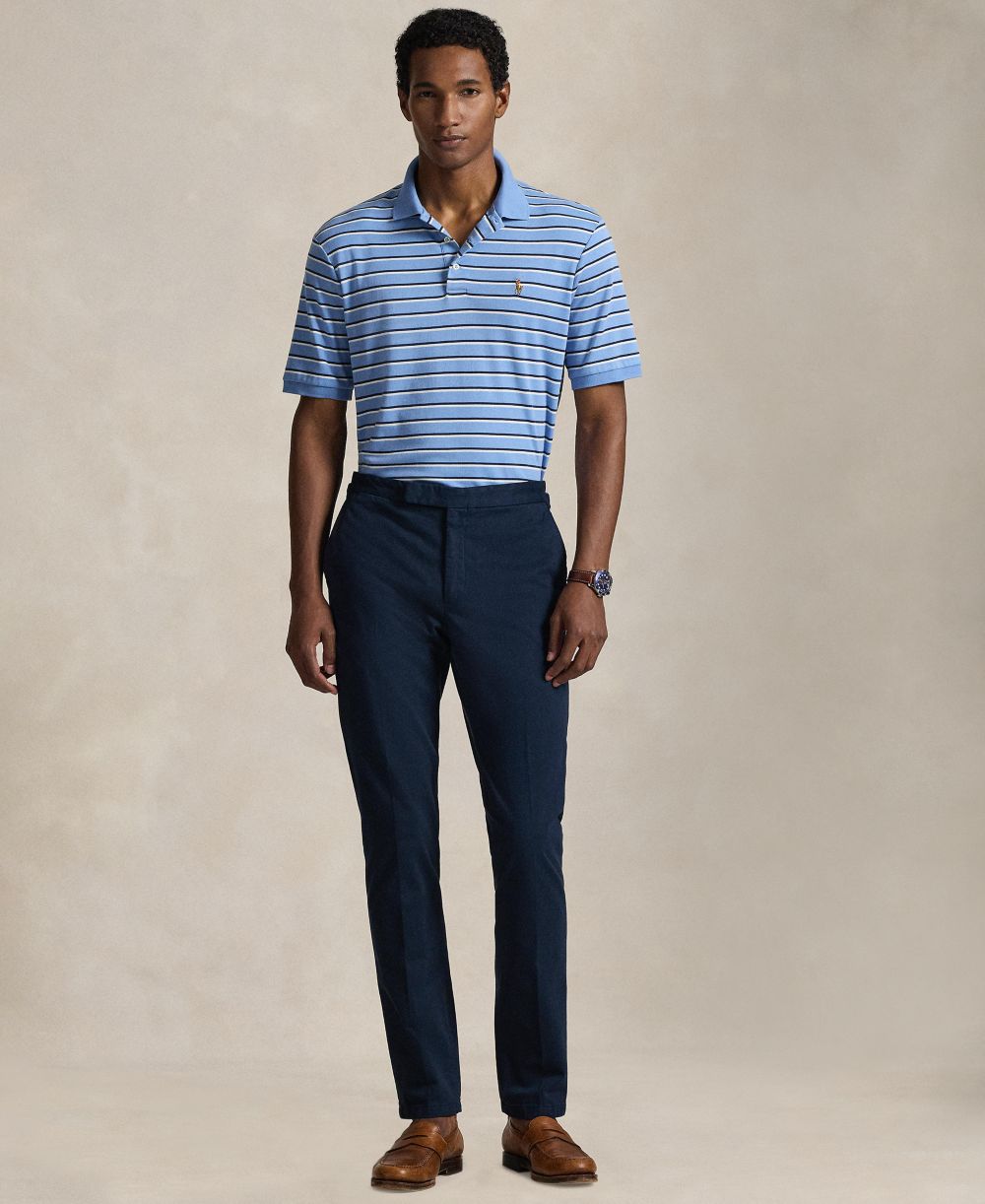 Men's Short-Sleeve Classic-Fit Stripe Polo Shirt