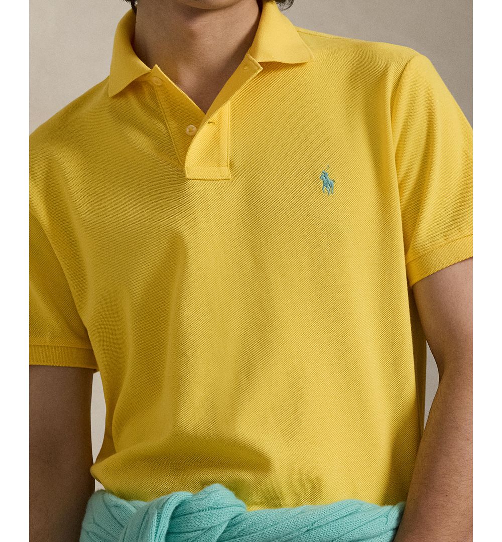 Men's Cotton Custom Slim Fit Mesh Polo Shirt