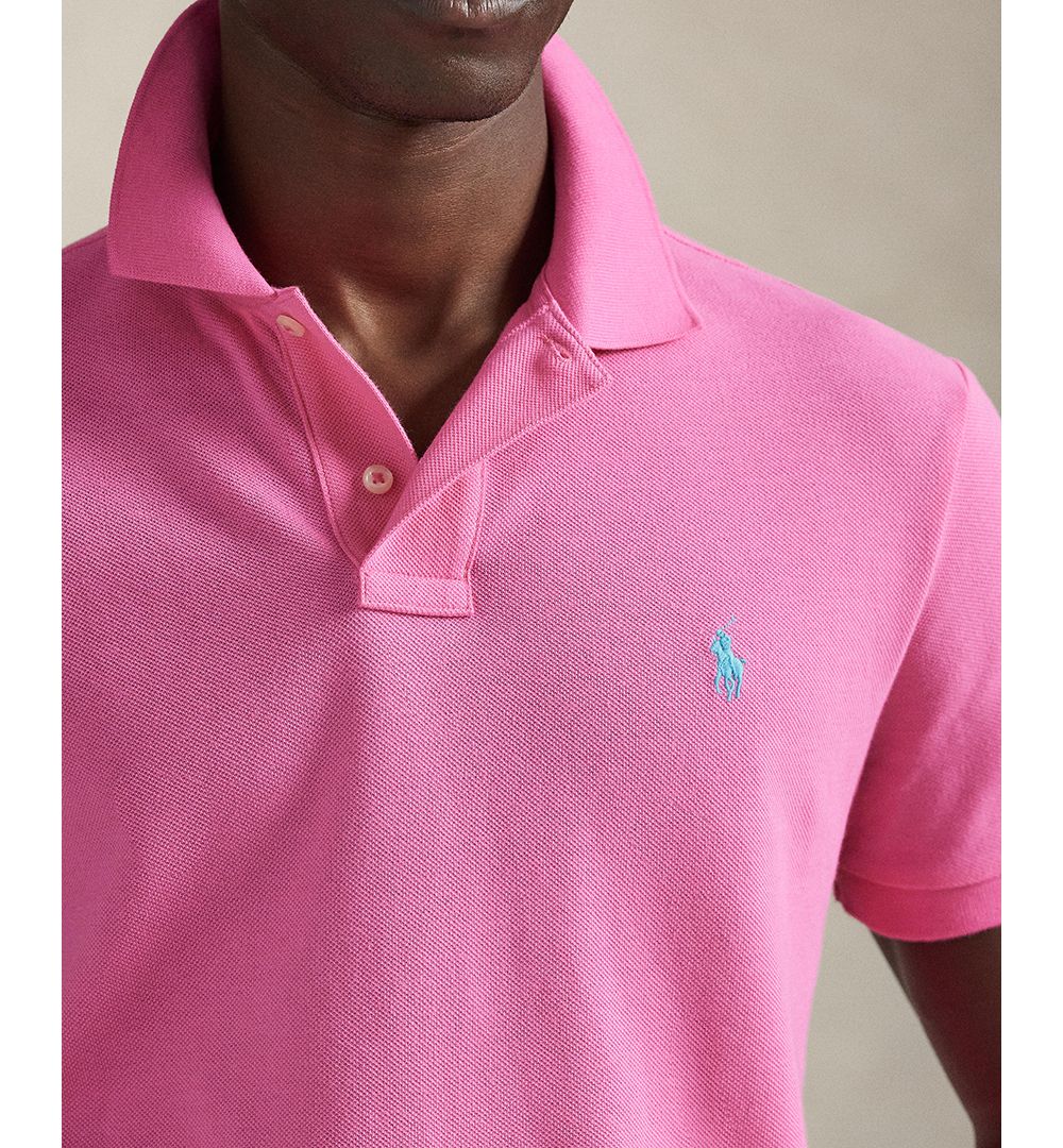 Men's Cotton Custom Slim Fit Mesh Polo Shirt