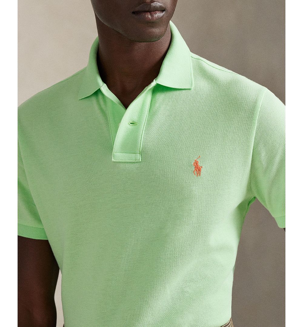 Men's Cotton Custom Slim Fit Mesh Polo Shirt