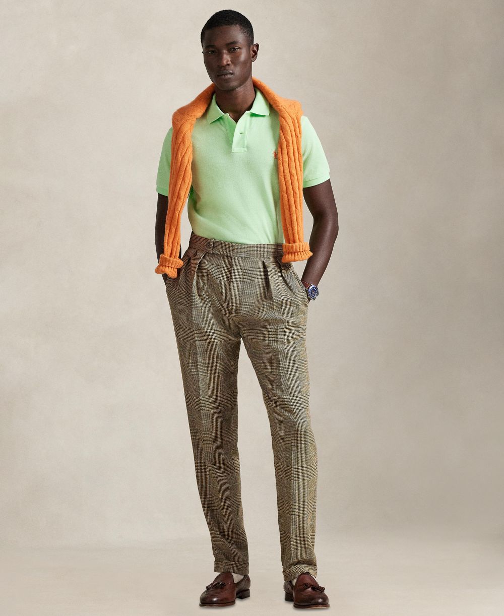 Men's Cotton Custom Slim Fit Mesh Polo Shirt