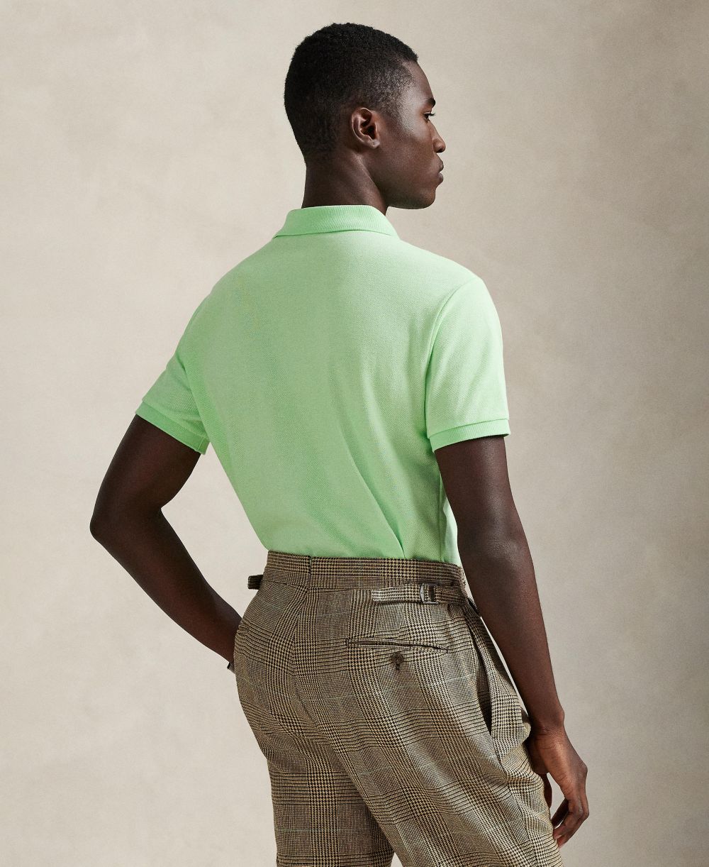 Men's Cotton Custom Slim Fit Mesh Polo Shirt