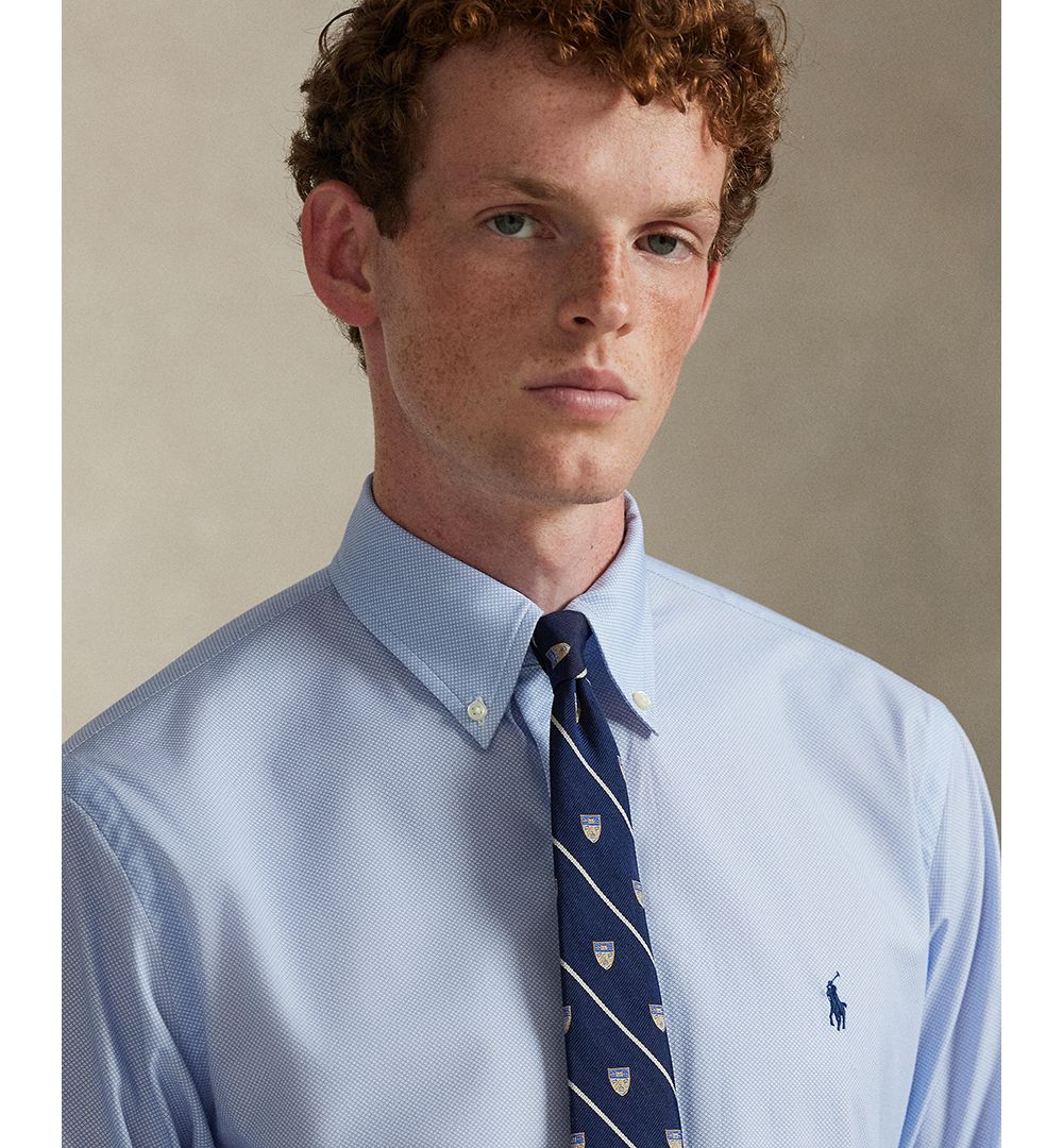 Men's Classic-Fit Plaid Stretch Poplin Shirt