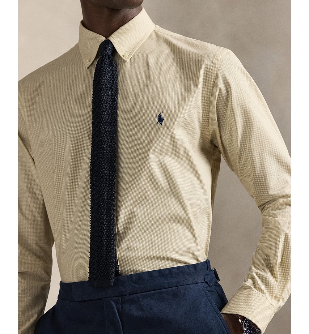 Men's Classic-Fit Plaid Stretch Poplin Shirt