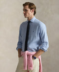 Men's Classic-Fit Miniature Houndstooth Pattern Shirt