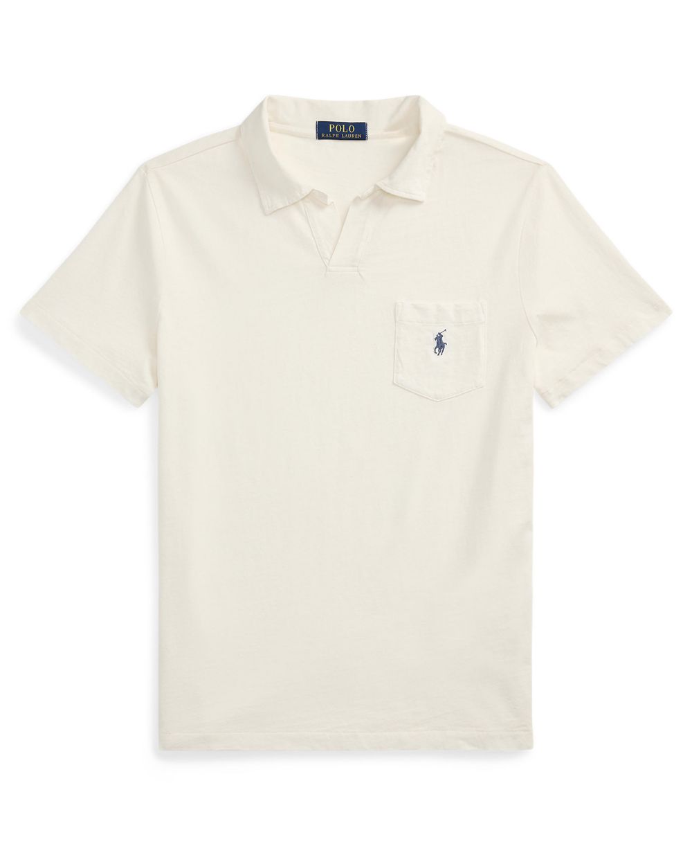Standard Fit Cotton-Linen Polo Shirt
