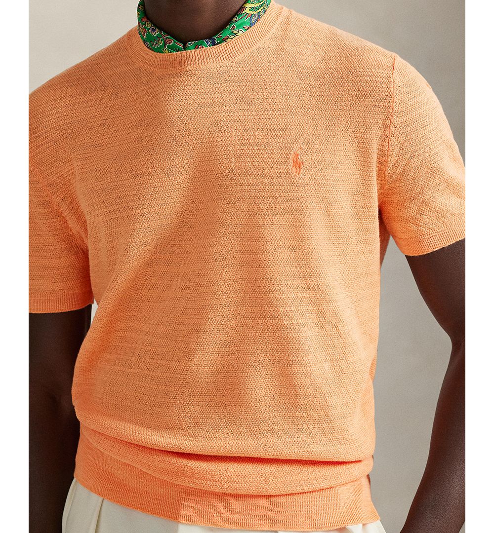 Men's Textured Lightweight Short-Sleeve Sweater
