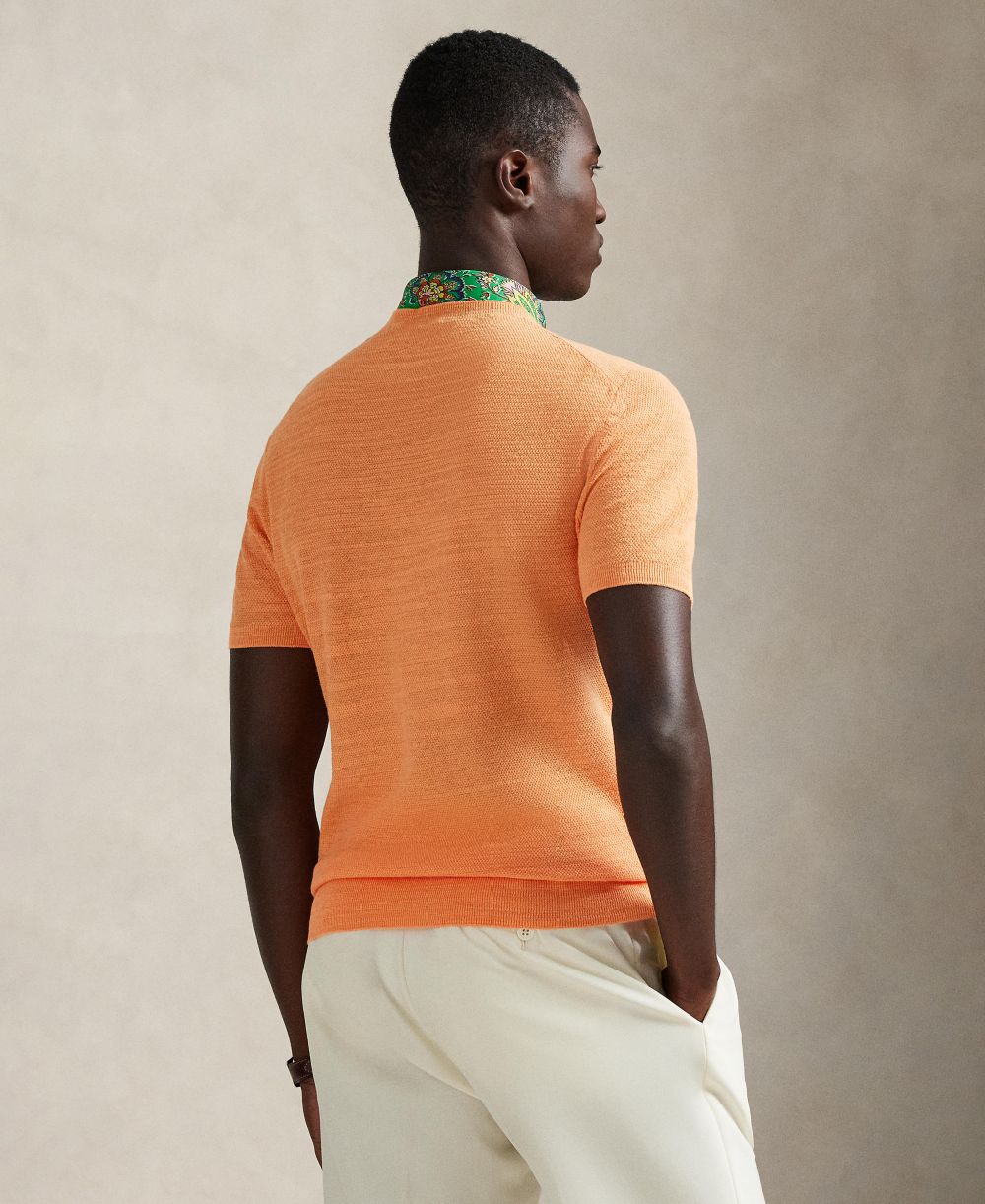Men's Textured Lightweight Short-Sleeve Sweater