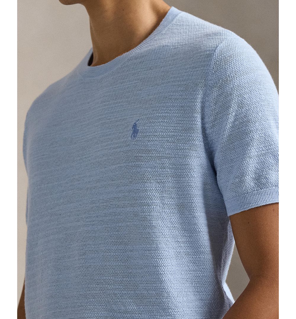 Men's Textured Lightweight Short-Sleeve Sweater