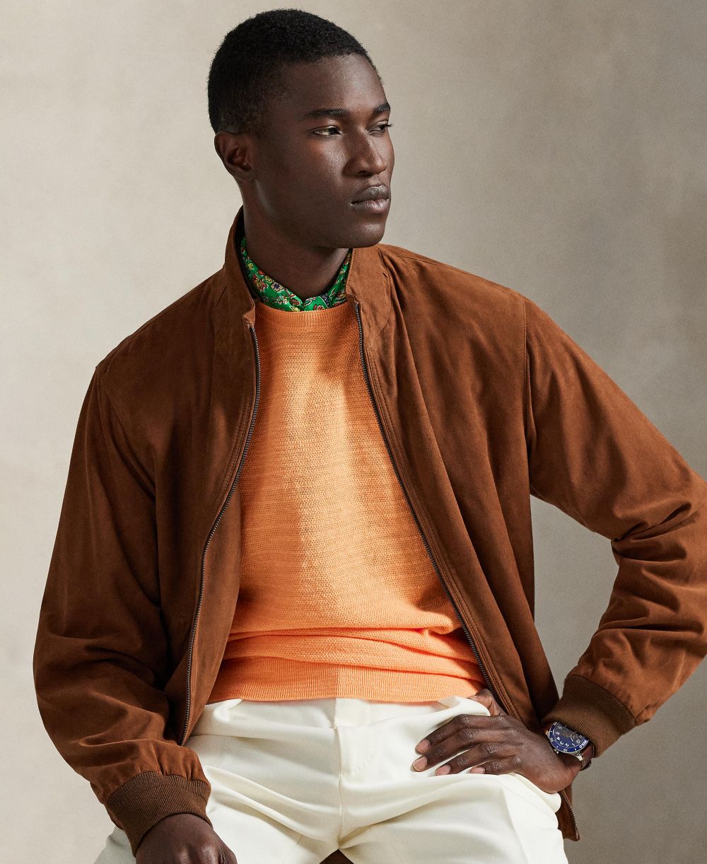 Men's Textured Lightweight Short-Sleeve Sweater