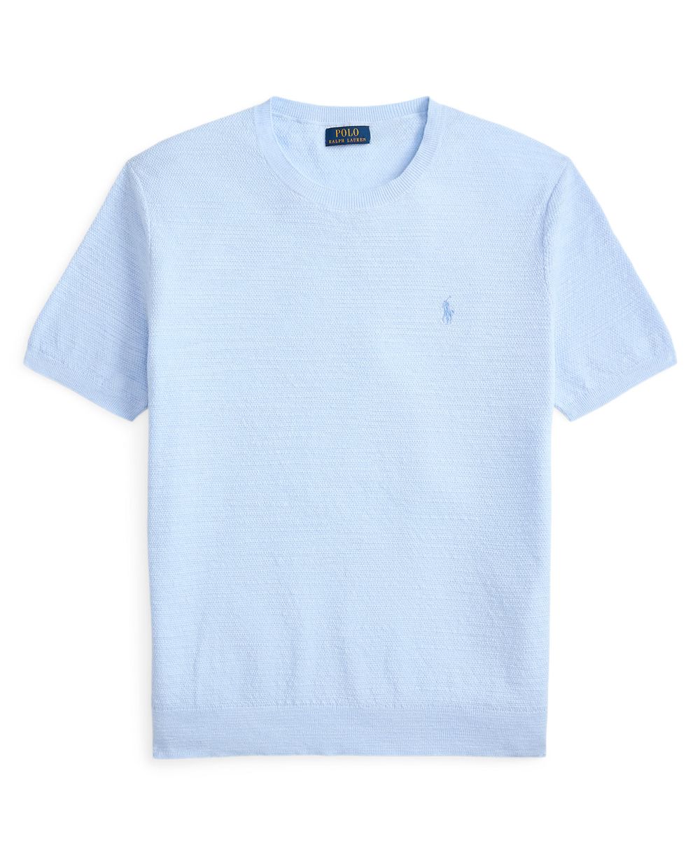 Men's Textured Lightweight Short-Sleeve Sweater