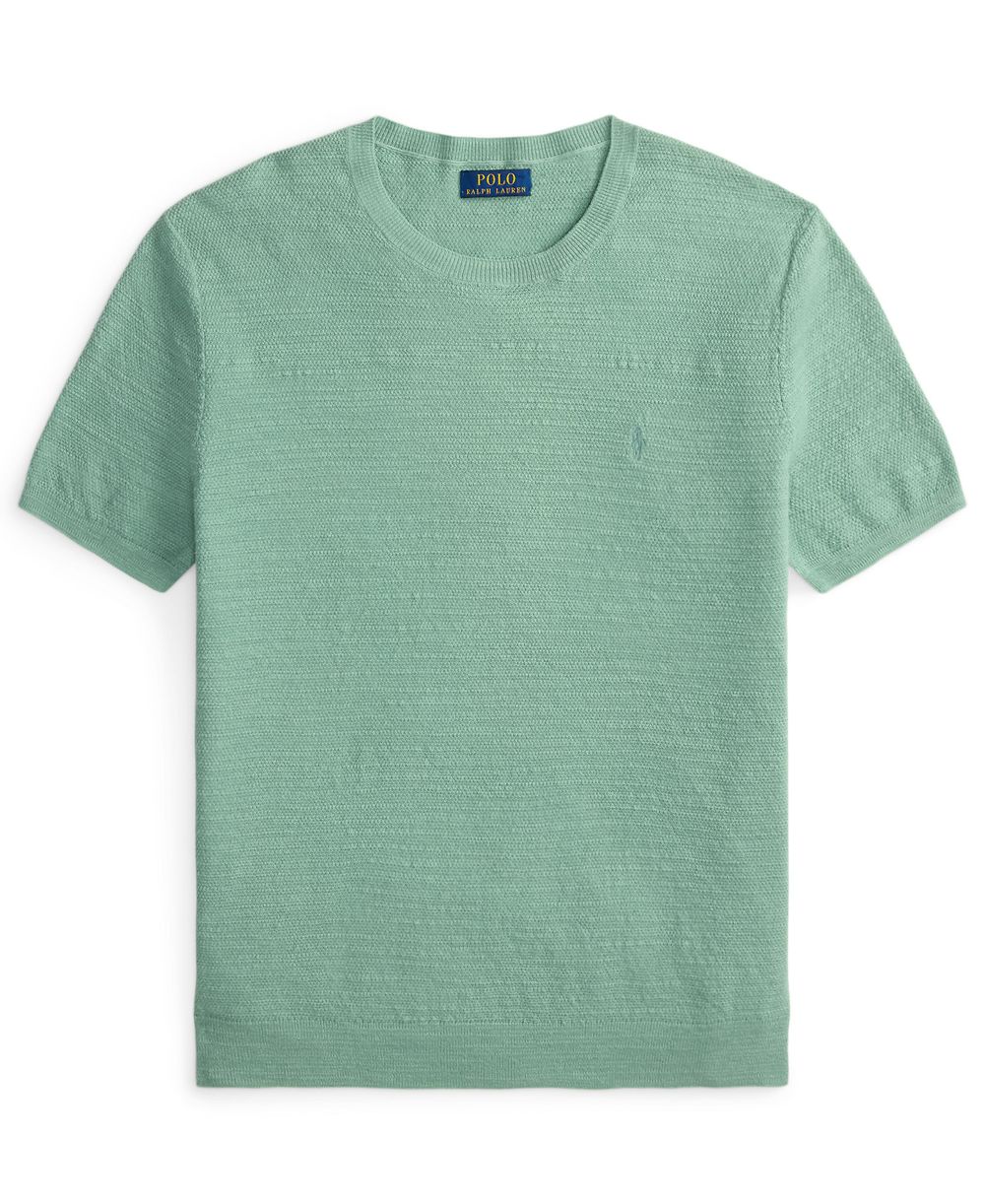Men's Textured Lightweight Short-Sleeve Sweater