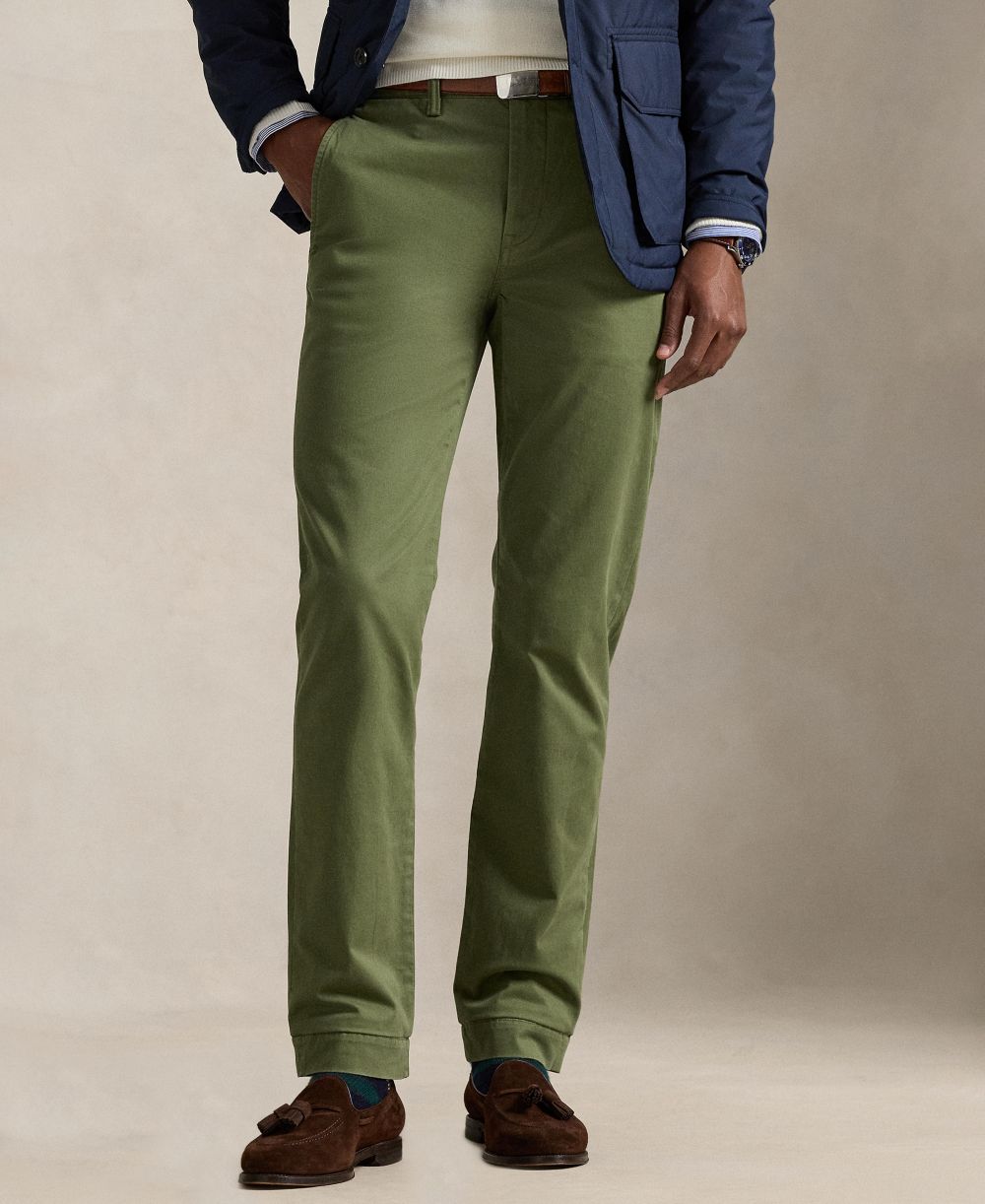 Men's Straight-Fit Washed Stretch Chino Pants